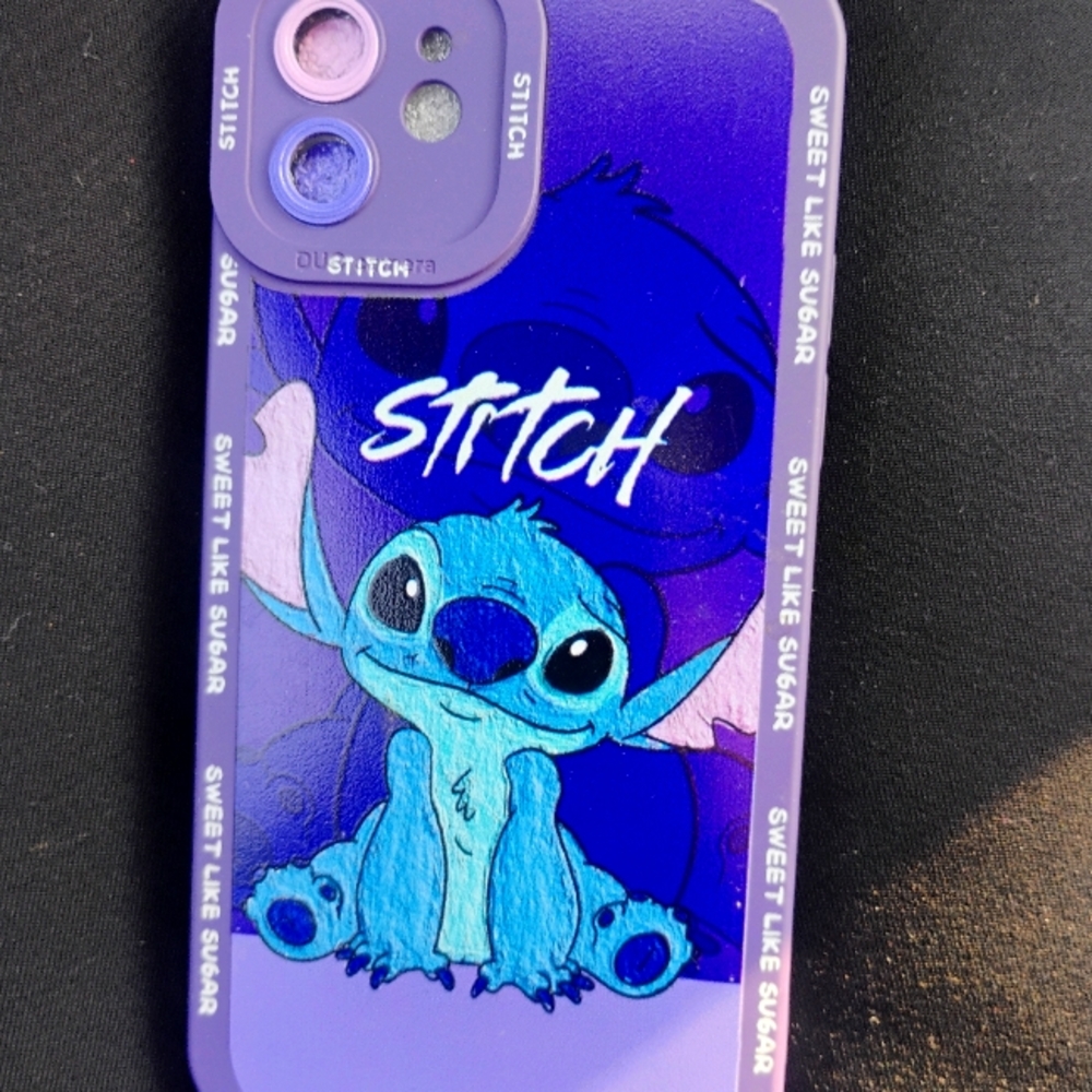 Stitch's Purple Blue iPhone Case Dual Camera